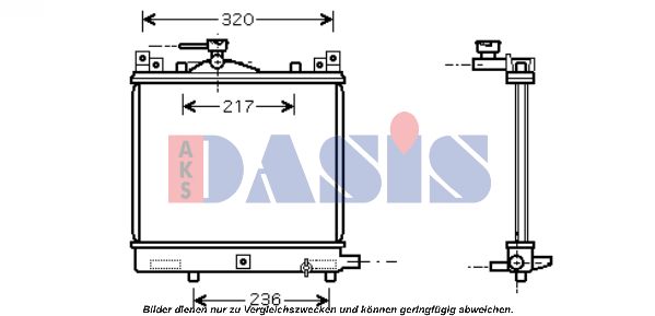 AKS DASIS Jäähdytin,moottorin jäähdytys 320033N